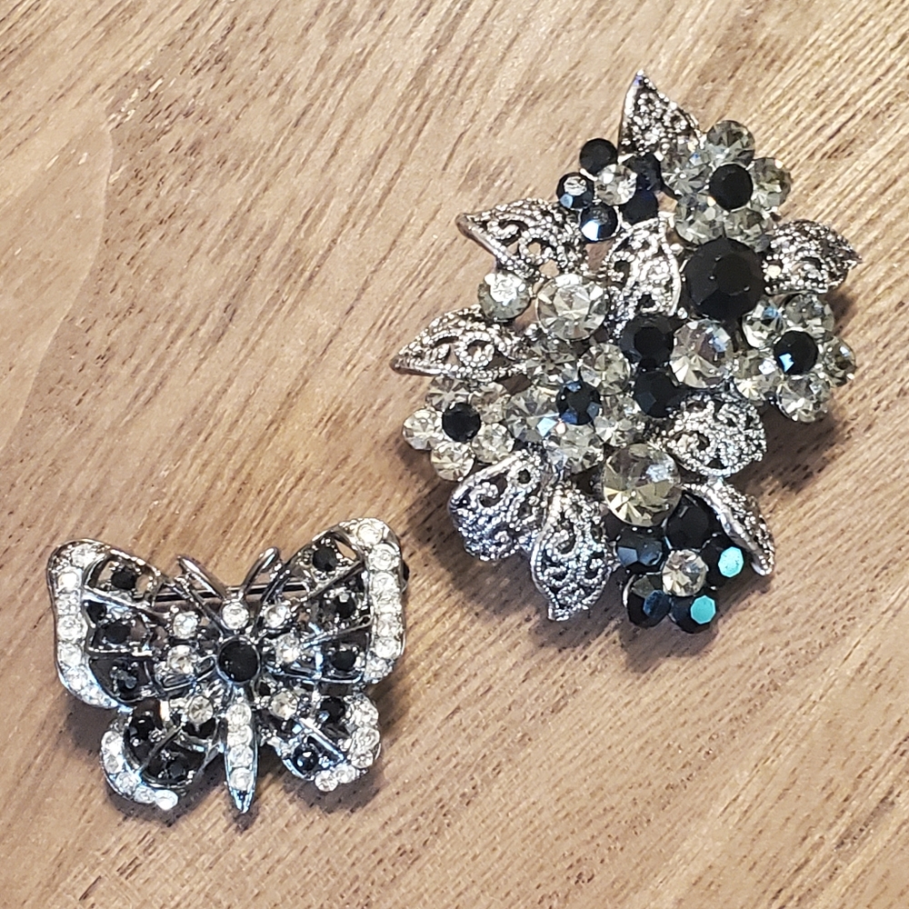 Flower & Butterfly Brooch Bundle